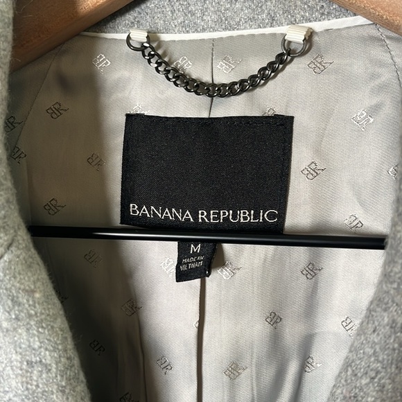 Banana Republic Mid-Length Wool Blend Pea Coat – Size M – Grey - Picture 3 of 8